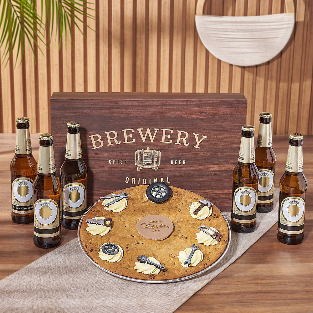 Father's Day Cookie with 6-Pack Beer – how the gift is presented