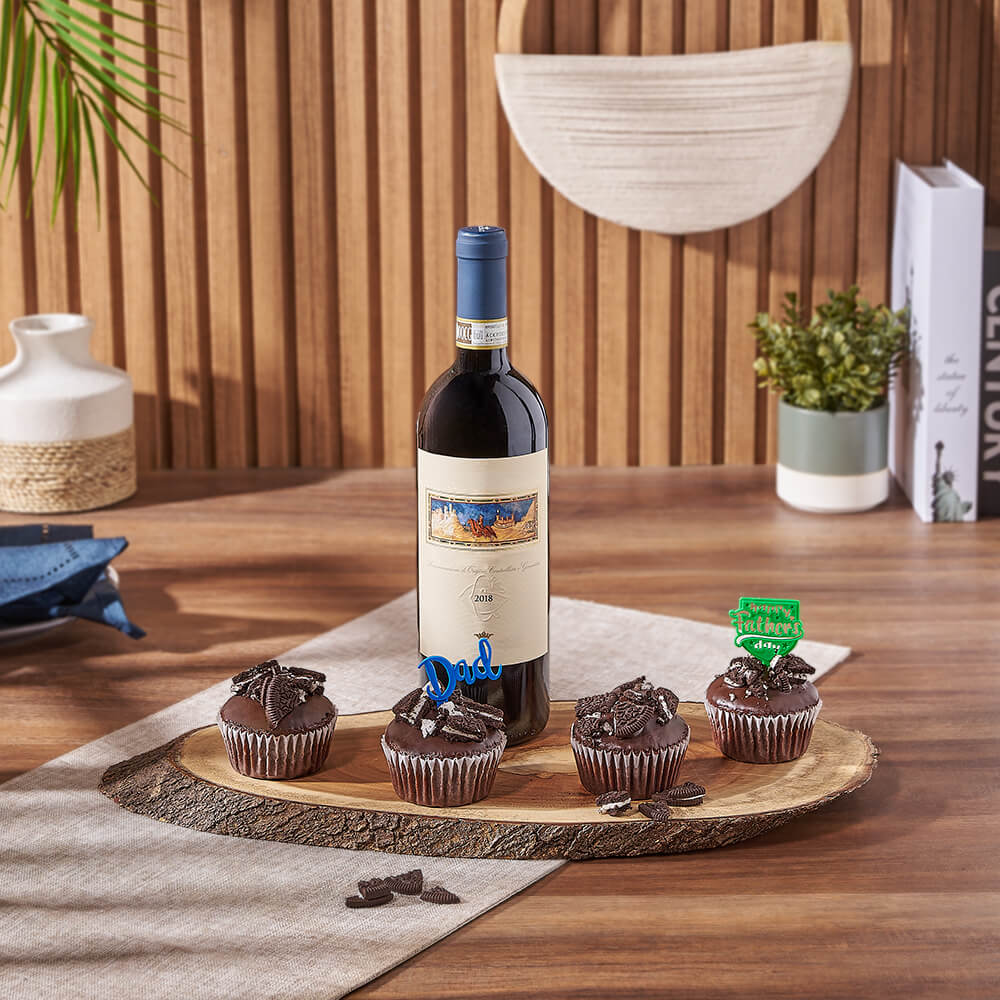 Father’s Day Wine &amp; Cupcake Gift, wine gift, wine, cupcake gift, cupcake, fathers day gift, fathers day, Canada delivery