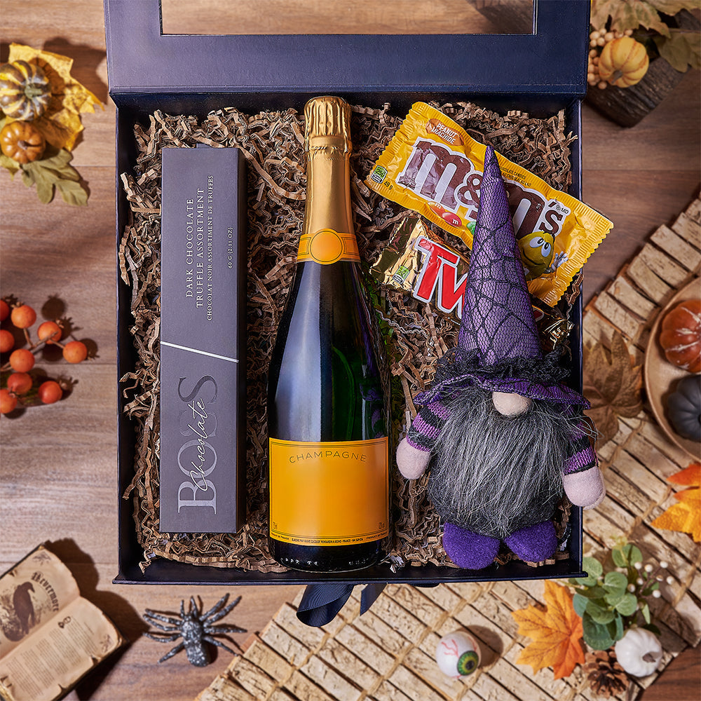 Sparkling Wine and Candy Gift Box – how the gift is presented