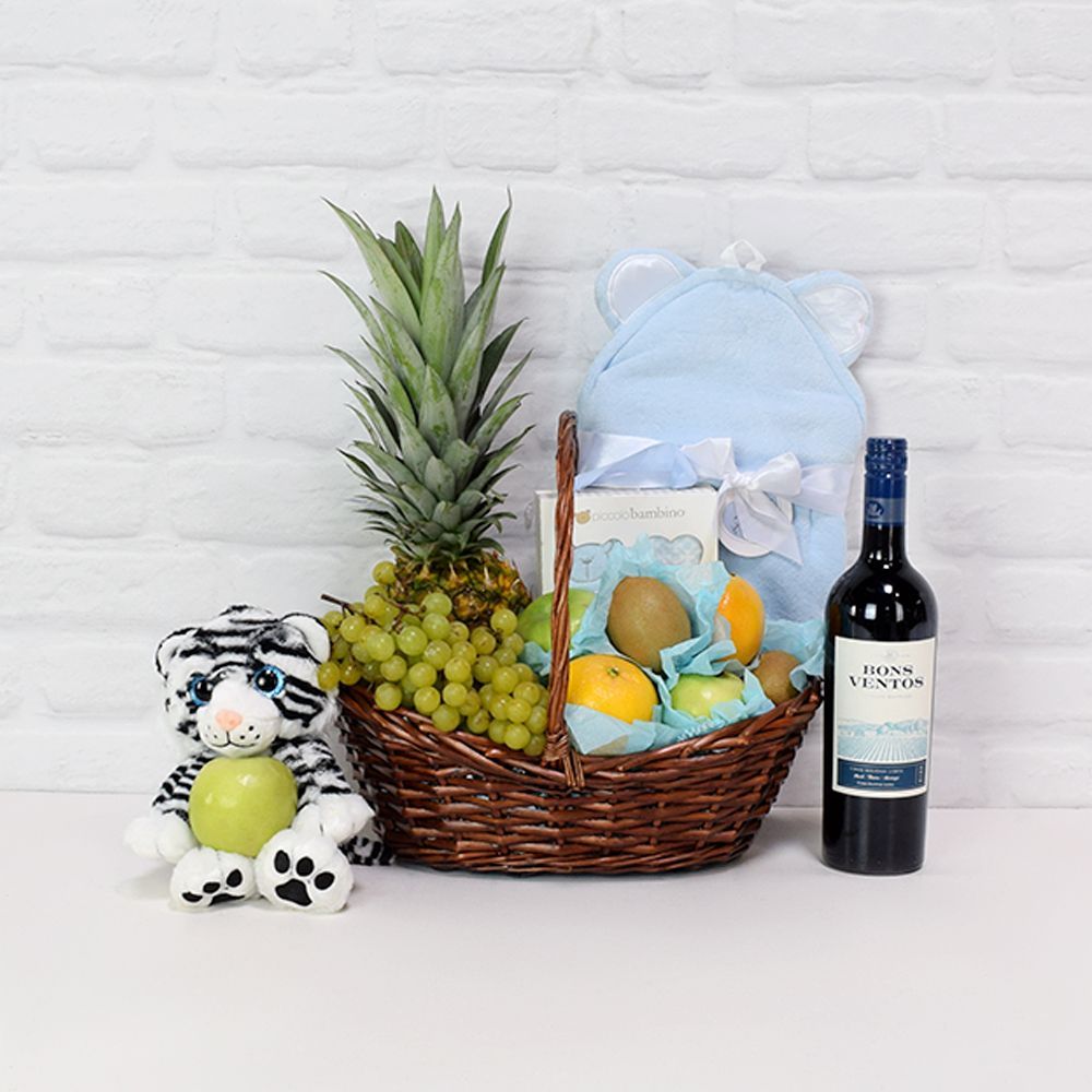 The Fruit Cocktail &amp; Cuddles Gift Set is the ideal present for sending hugs, kisses and best wishes to the newborn and the happy family from Canada Baskets - Canada Delivery