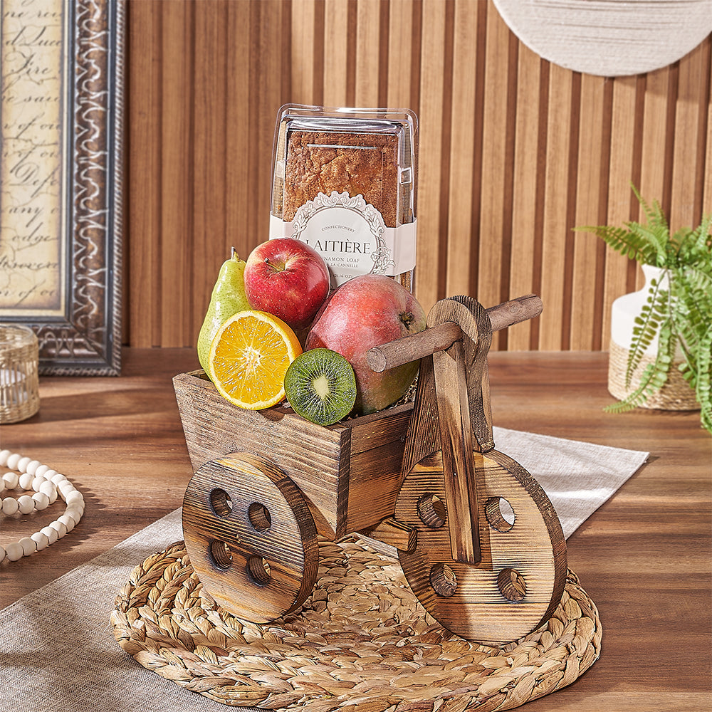 Fruit &amp; Treat Gift Cart, fruit gift, fruit, cake gift, cake, Canada delivery