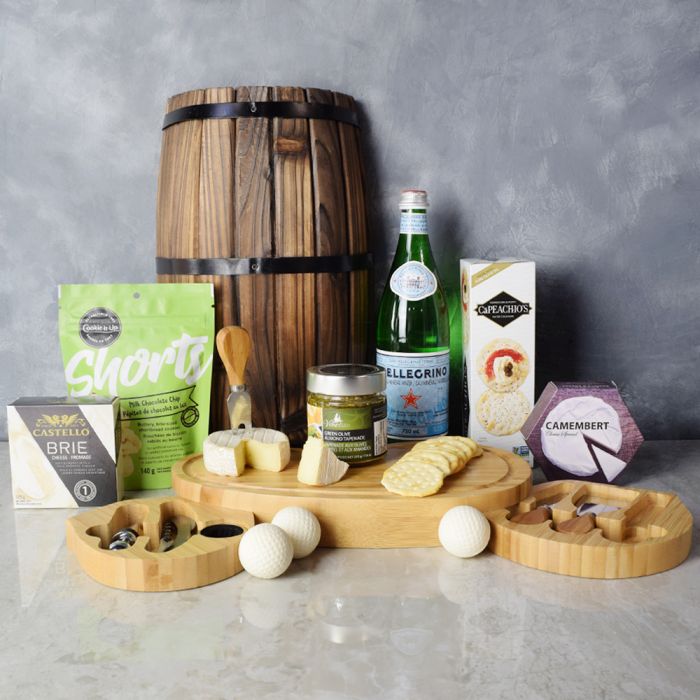 Premium Cheese and Tapenade Gift Basket – how the gift is presented