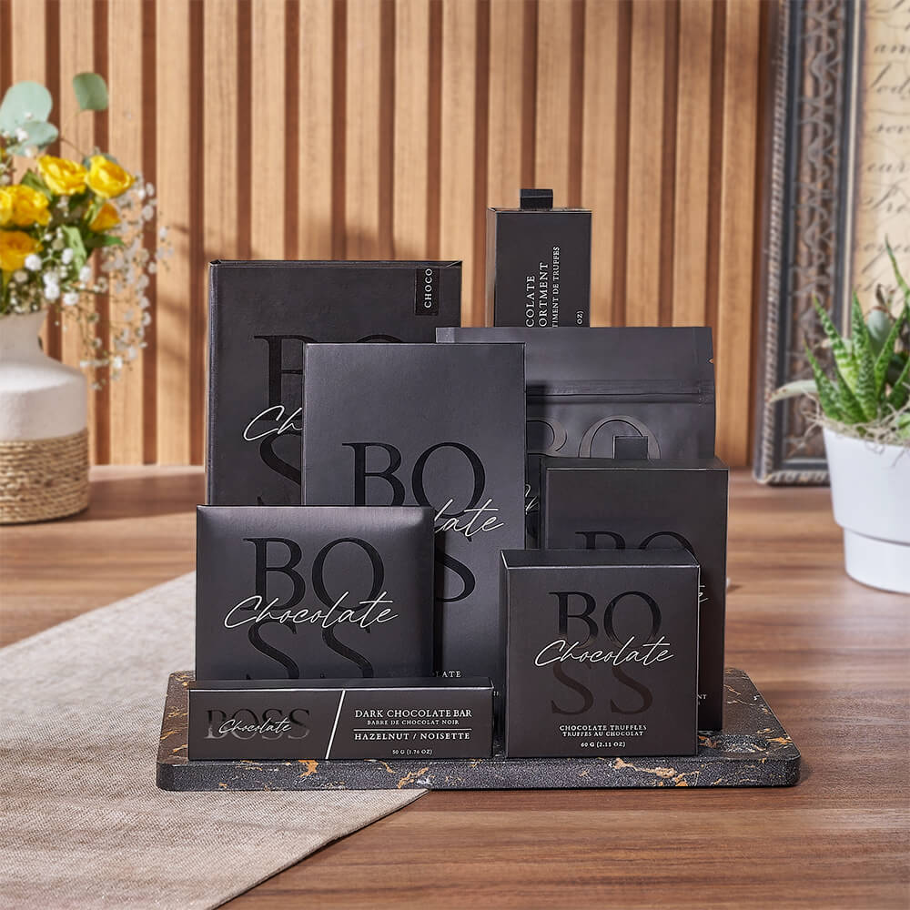 Dark Chocolate Filled Bar Set – how the gift is presented