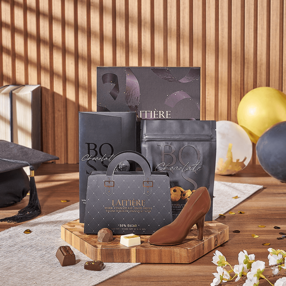 Graduation Champagne Truffles Set – how the gift is presented