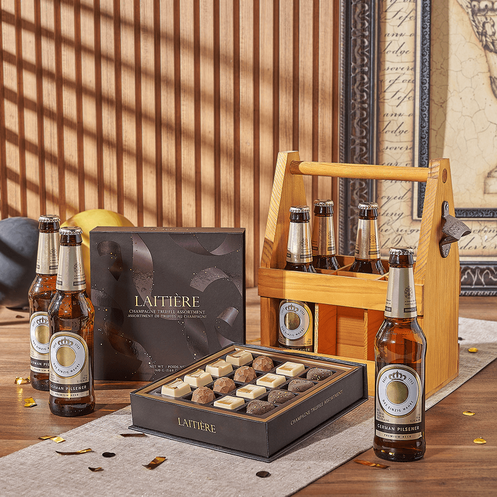 Graduation Beer Carrier Gift Set – how the gift is presented
