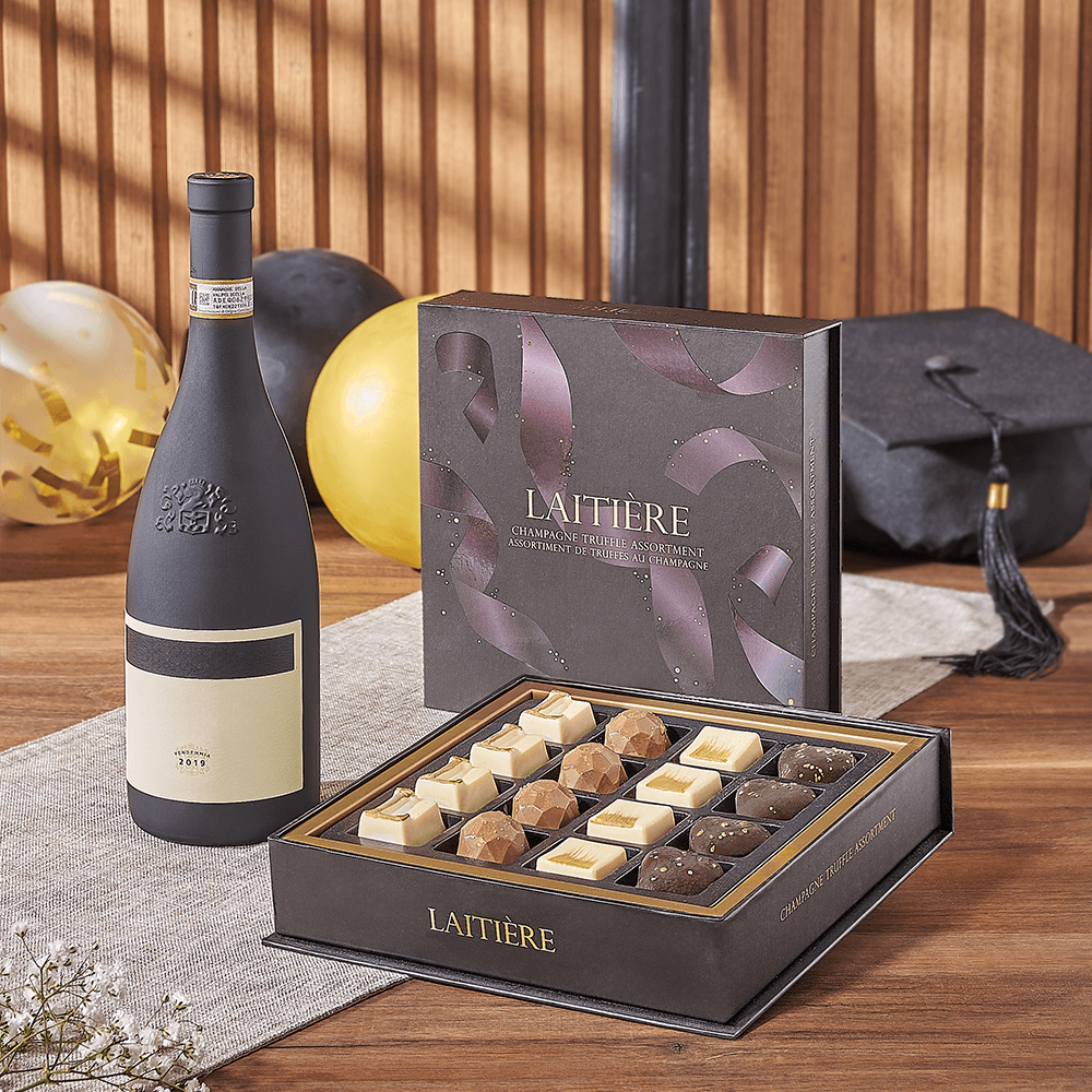 Graduation Wine &amp; Truffle Gift, graduation gift, graduation, wine gift, wine, chocolate gift, chocolate, Canada delivery