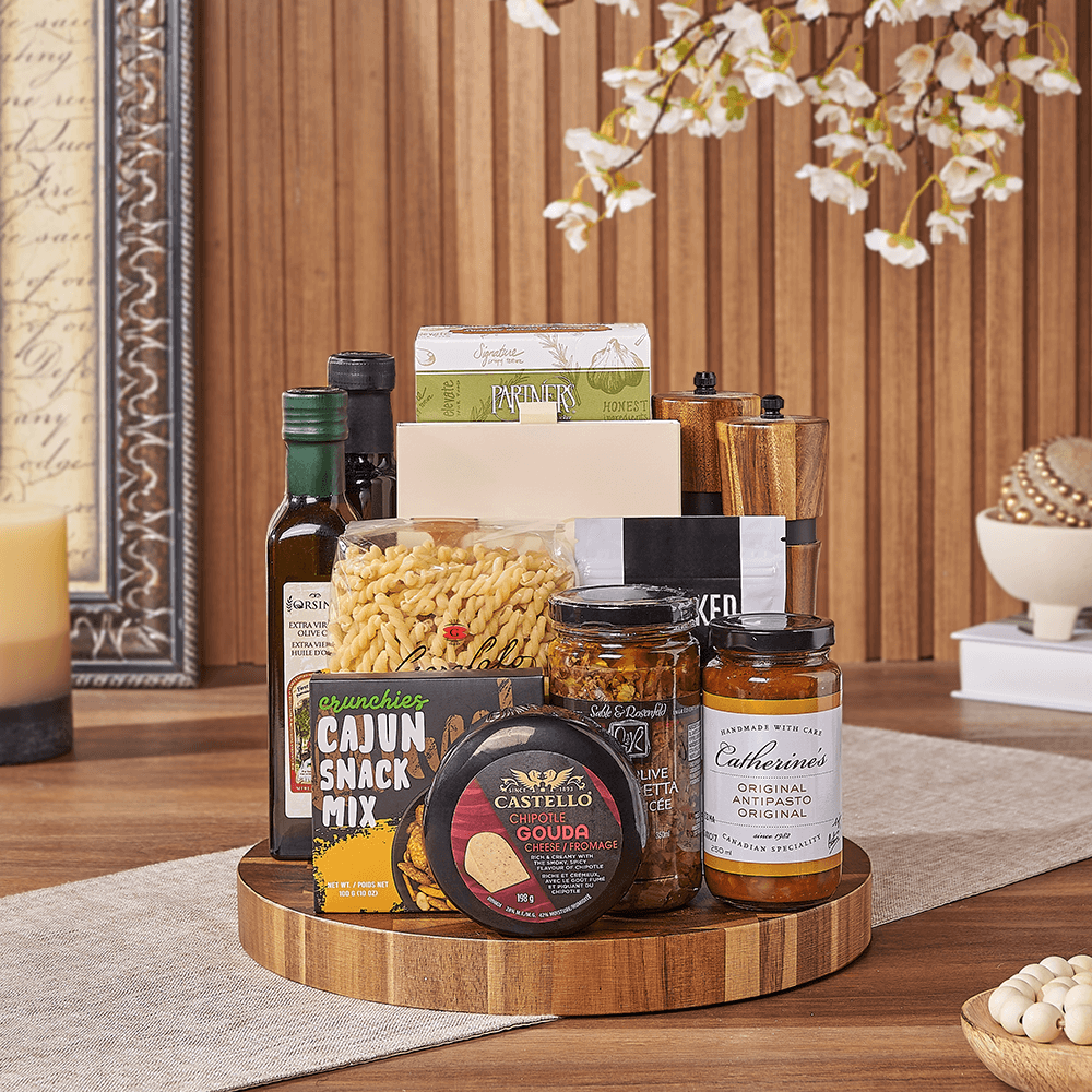 Gift baskets being assembled in-house