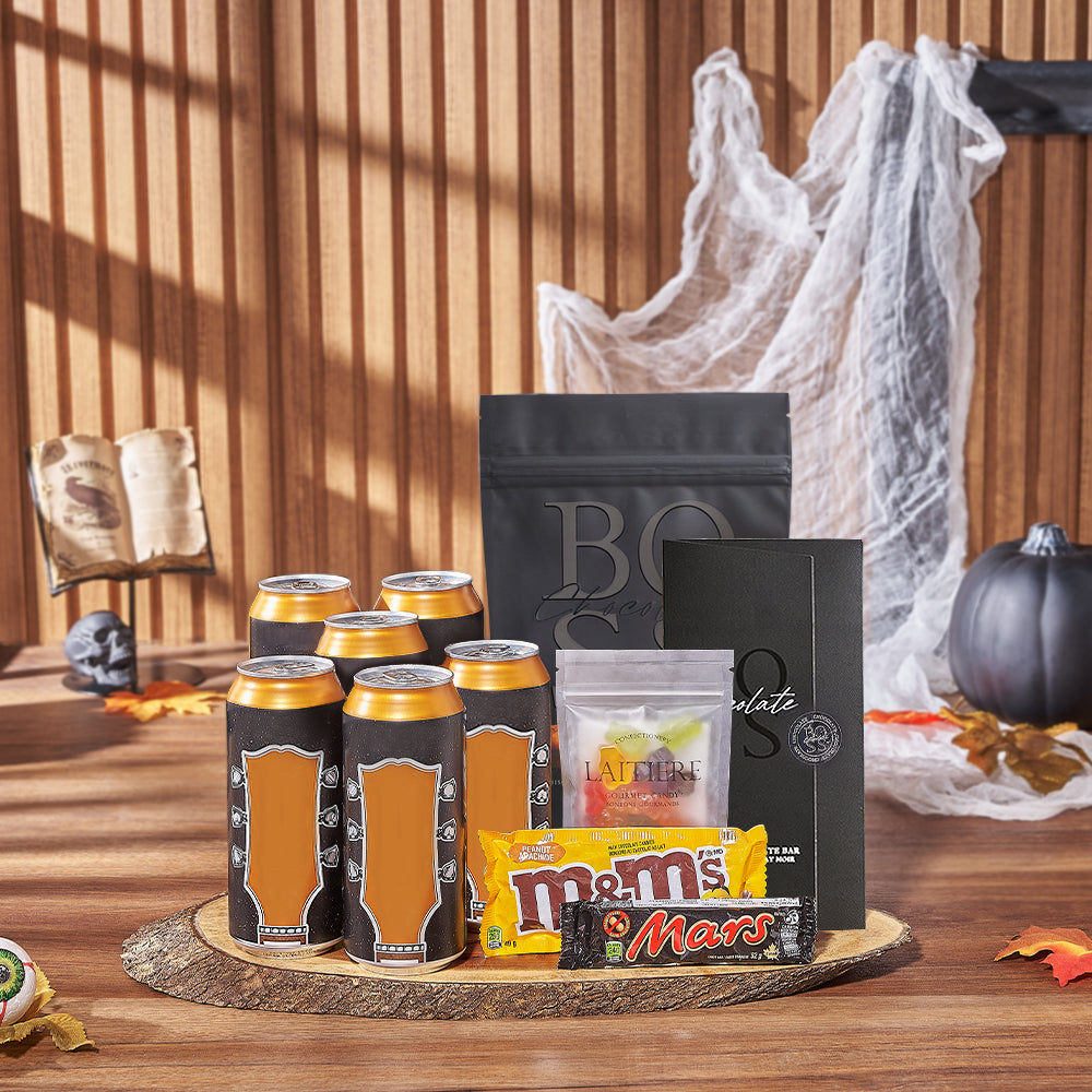 Halloween Popcorn &amp; Craft Beer Gift, craft beer gift, craft beer, beer gift, beer, halloween gift, halloween, Canada delivery