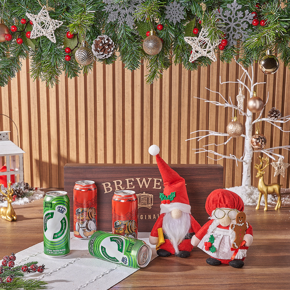 Happy Holidays Craft Beer & Santa Gift, craft beer gift, craft beer, christmas gift, christmas, Canada delivery