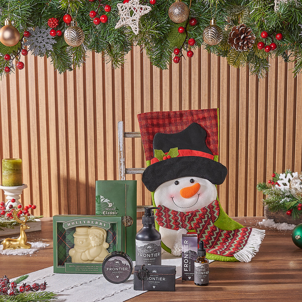 Men's Spa Stocking with Sandalwood – how the gift is presented