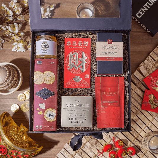 Lucky Tea & Chocolate Gift Box, chinese new year gift, chinese new year, lunar new year gift, lunar new year, Canada delivery