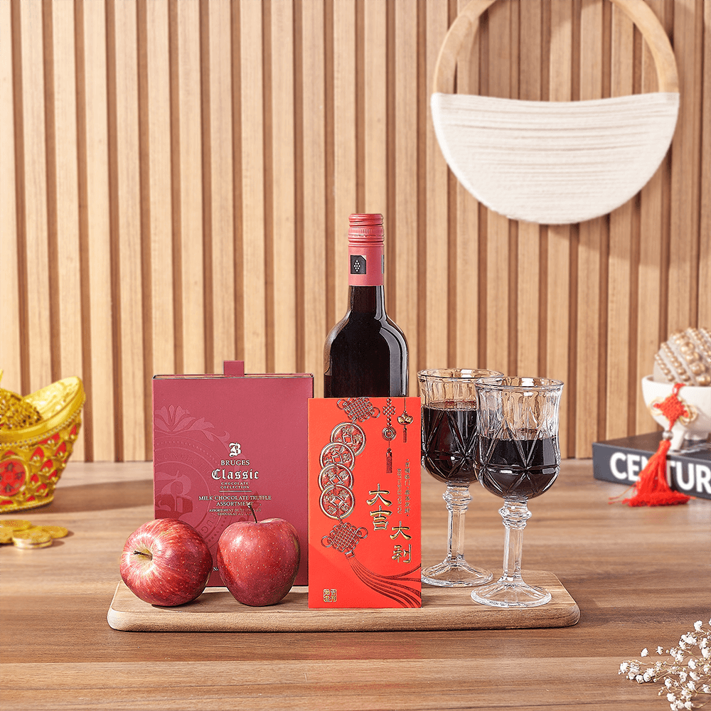 Lunar New Year Wine &amp; Chocolate Gift, wine gift, wine, chinese new year gift, chinese new year, lunar new year gift, lunar new year, Canada delivery
