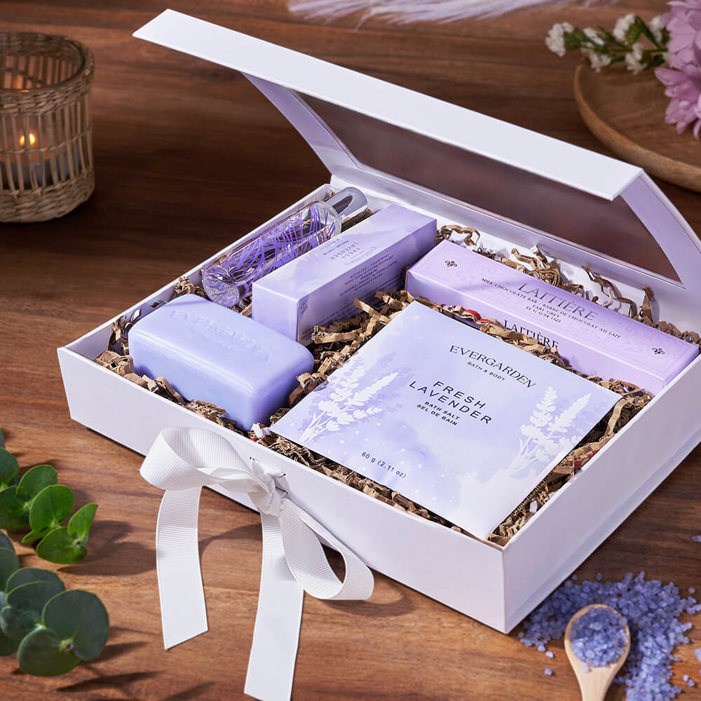 Luxe Lavender Spa Gift Set, bath &amp; body gift, bath &amp; body, spa git, spa, mother's day gift, mothers day, Canada delivery