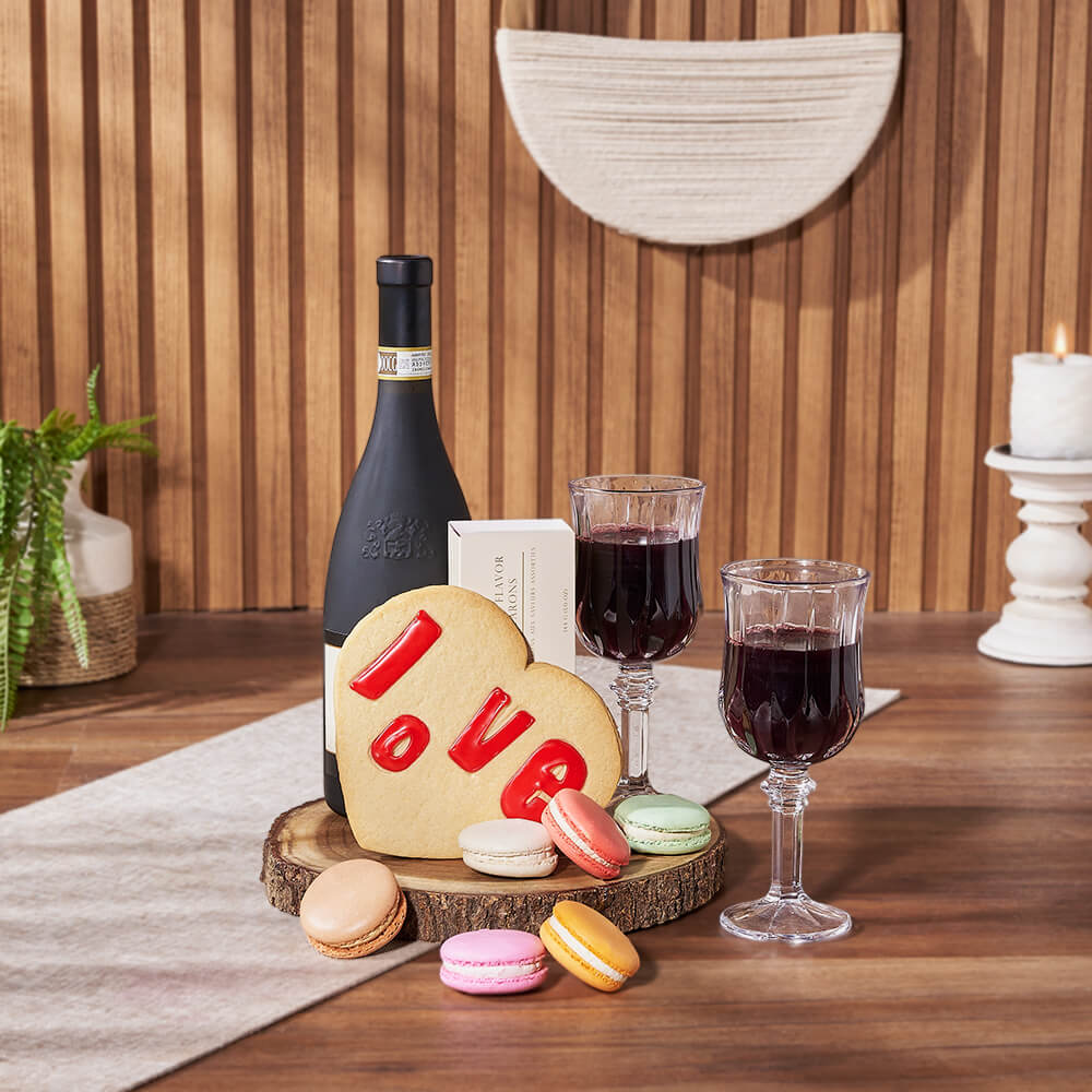 Marvelous Wine & Dessert Board, wine gift, wine, cookie gift, cookie, Canada delivery