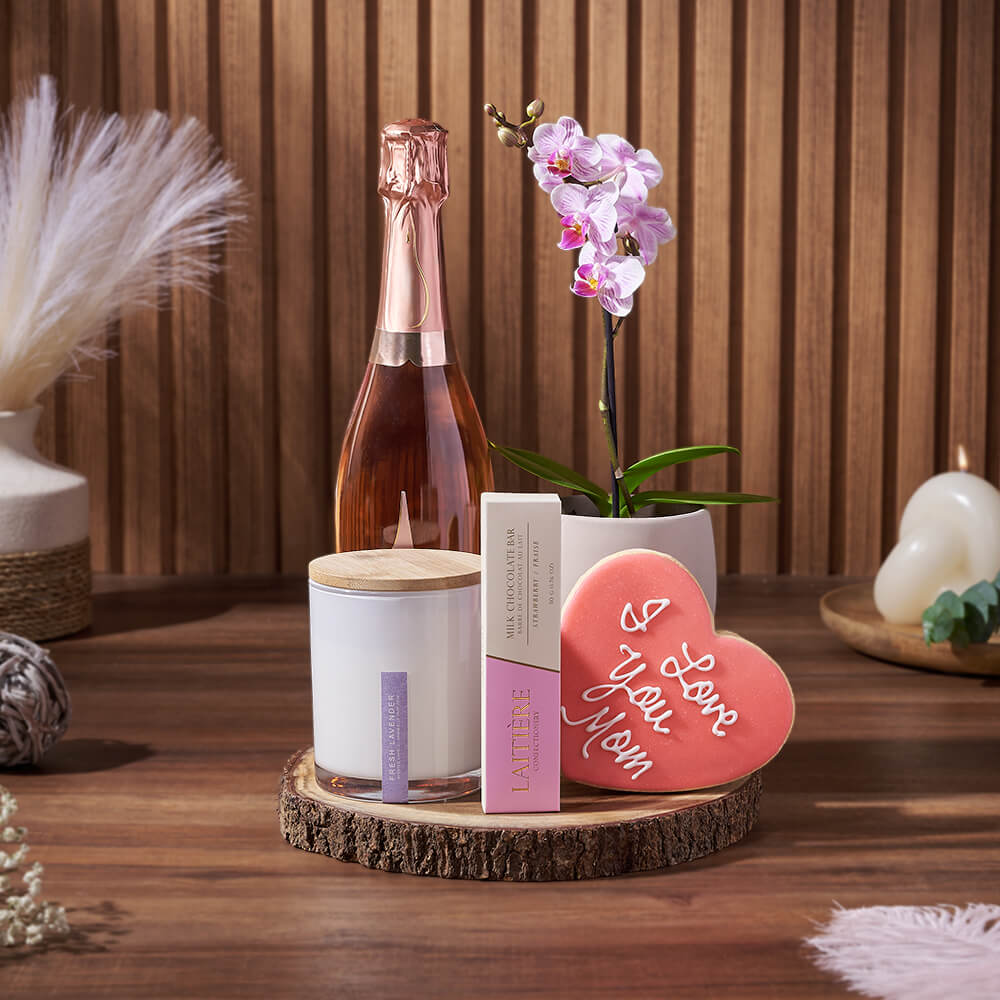 Mother’s Day Confections &amp; Champagne Gift, mothers day gift, mothers day, champagne gift, champagne, sparkling wine gift, sparkling wine, plant gift, plant, Canada delivery