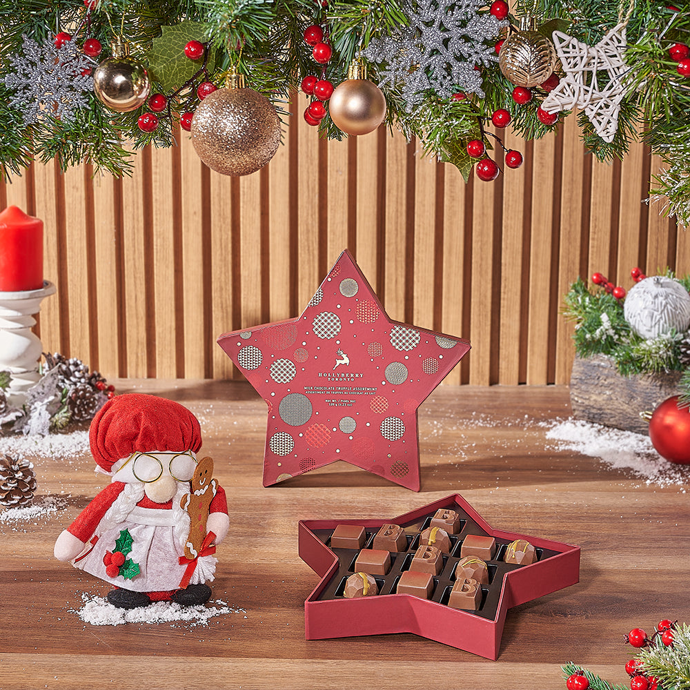 Mrs. Claus &amp; Gourmet Chocolates Gift Set from Canada Baskets - Gourmet Gift Basket - Canada   Delivery