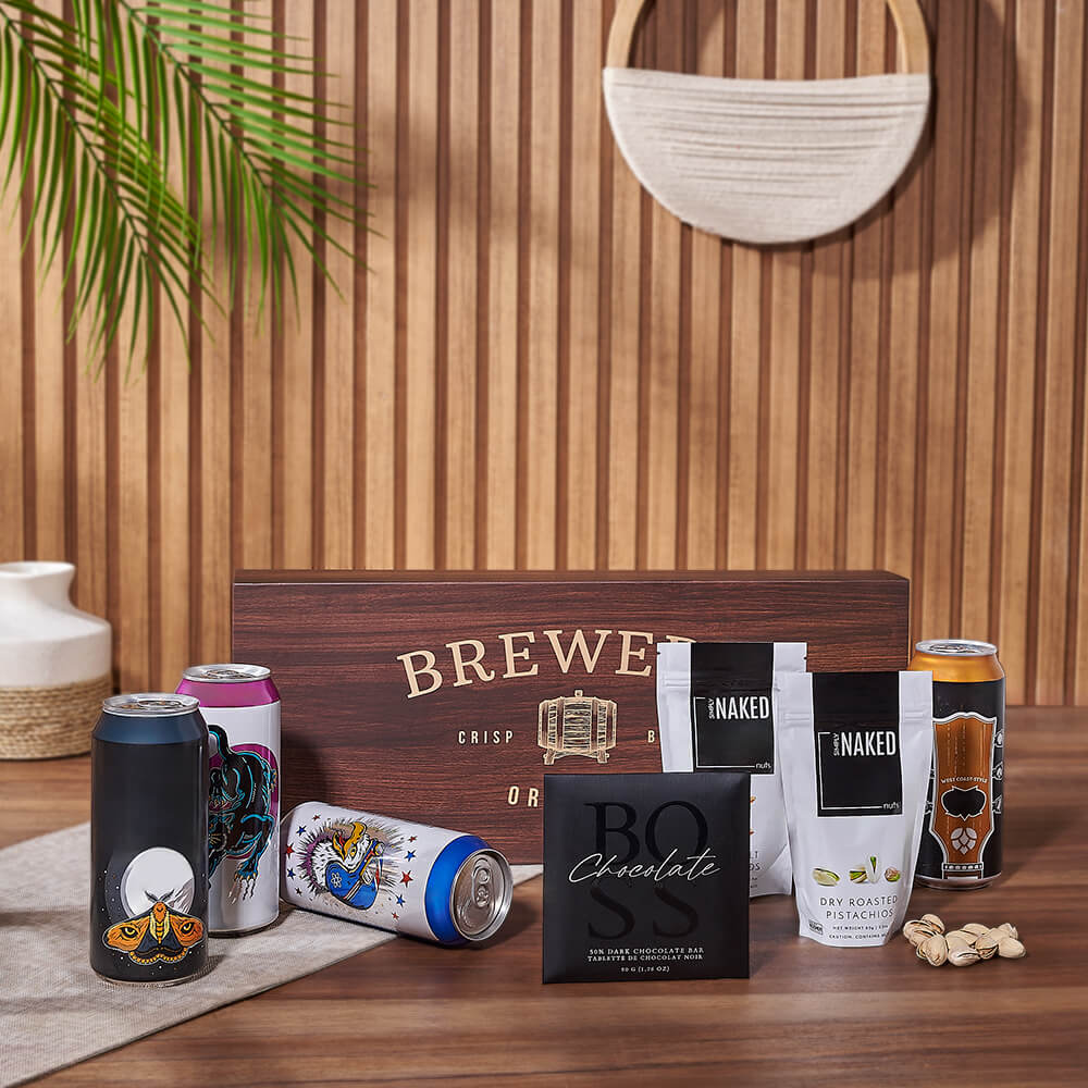Nuts &amp; Craft Beer Gift Set, beer gift, beer, nuts gift, nuts, chocolate gift, chocolate, Canada delivery