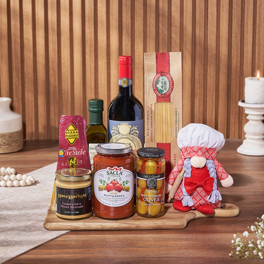 Pasta Chef & Wine Gift Set, wine gift, wine, pasta gift, pasta, gourmet gift, gourmet, Canada delivery