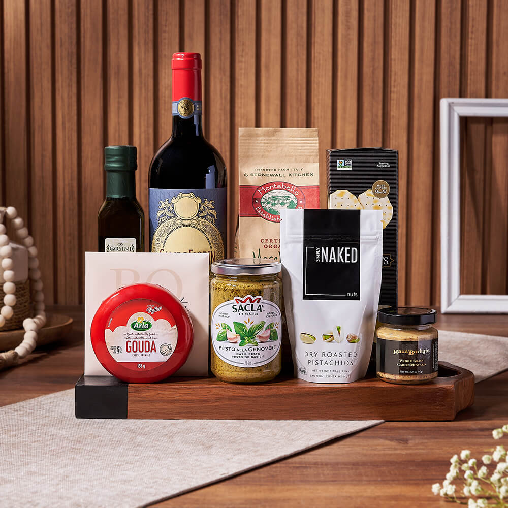 Pasta Feast &amp; Wine Gift Set, wine gift, wine, pasta gift, pasta, cheese gift, cheese, Canada delivery