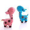 "Plush Giraffes" Blue and Pink Plush Giraffe from Canada Baskets - Canada Delivery