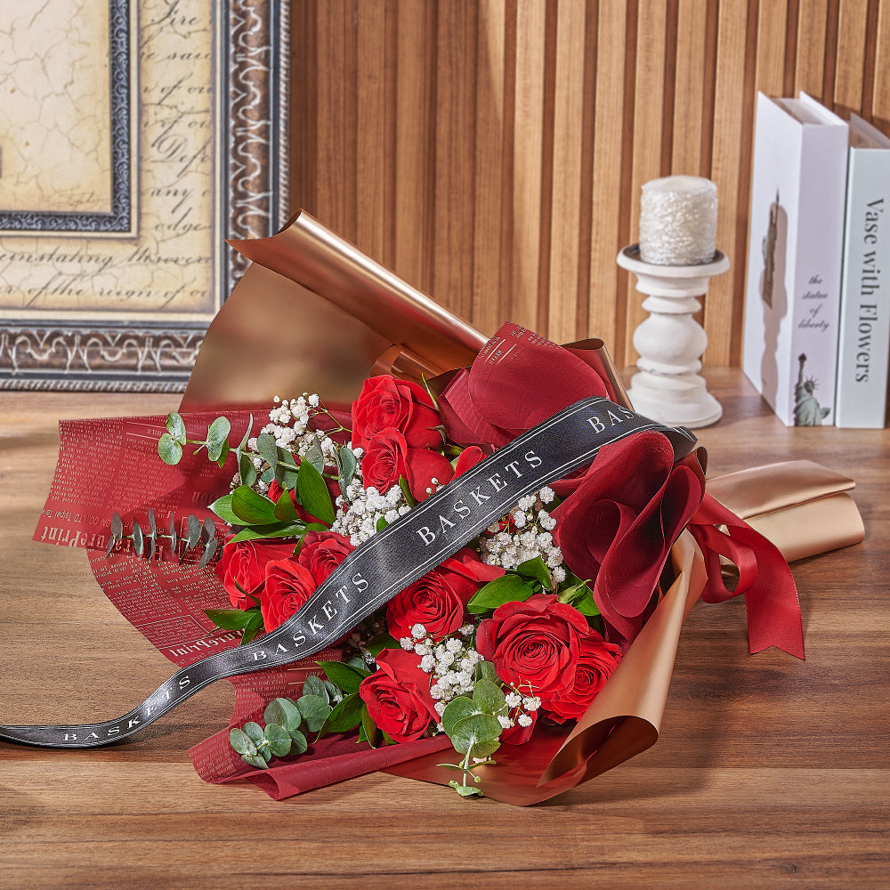 Custom Flowers - Rosedale Red Rose Bouquet
