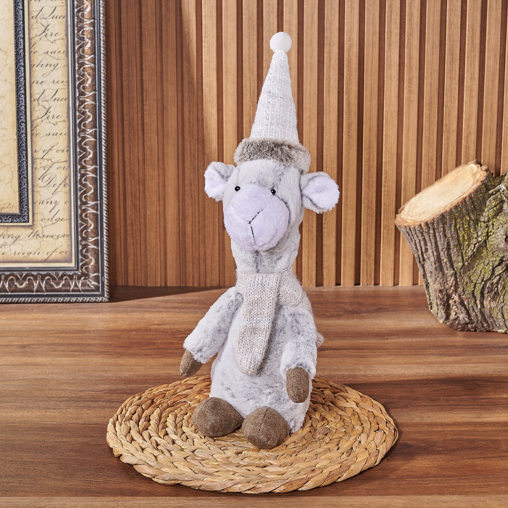 Plush Llama Sitting Decor Basket – how the gift is presented
