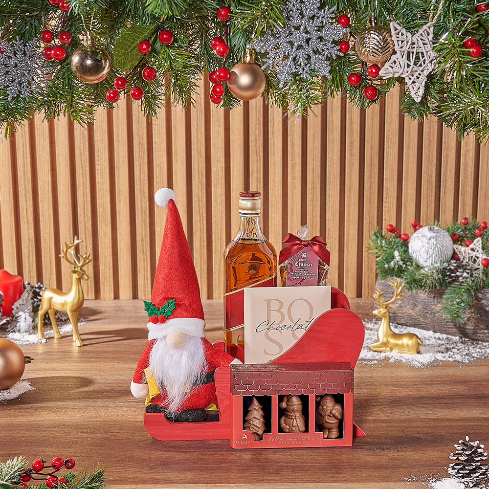 Traditional Liquor Gift Basket – how the gift is presented