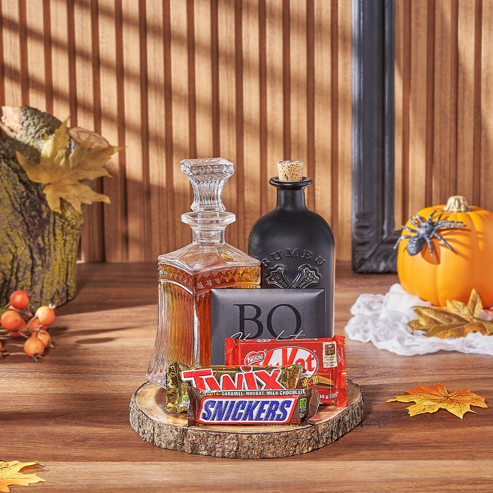 Spirits of Halloween Decanter Gift, liquor gift, liquor, halloween gift, halloween, chocolate gift, chocolate, Canada delivery