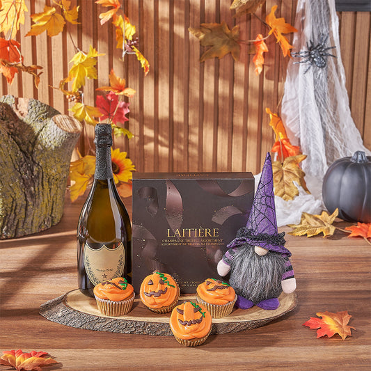 Spooky Champagne & Cupcake Gift Set, champagne gift, champagne, sparkling wine gift, sparkling wine, cupcake gift, cupcake, halloween gift, halloween, Canada delivery