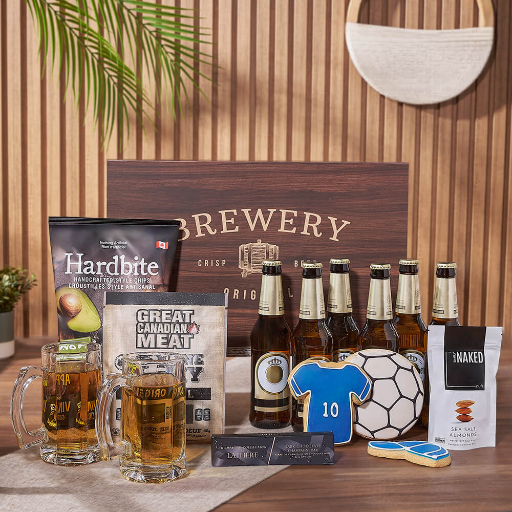 Sports Fan &amp; Beer Gift Set, beer gift, beer, cookie gift, cookie, sports gift, sports, Canada delivery
