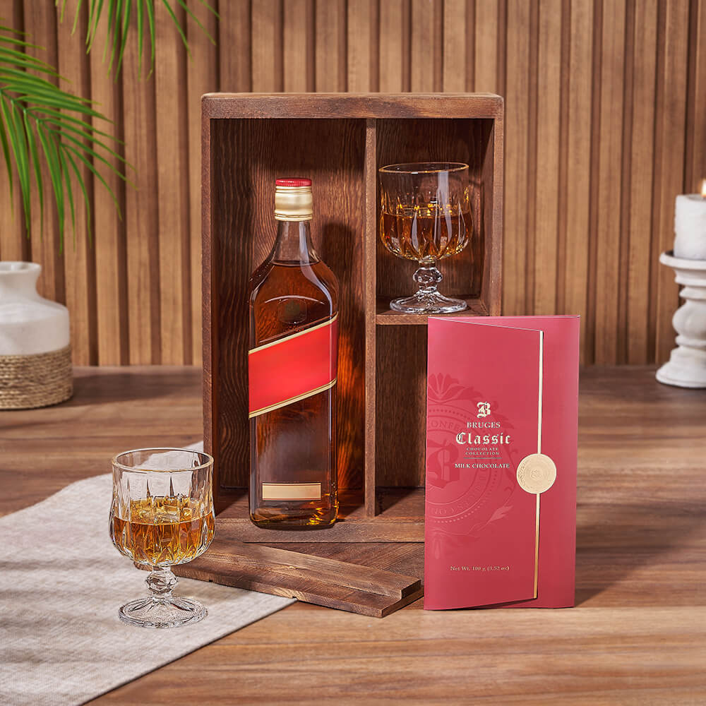 Summerhill Liquor & Treats Basket, liquor gift, liquor, chocolate gift, chocolate, Canada delivery
