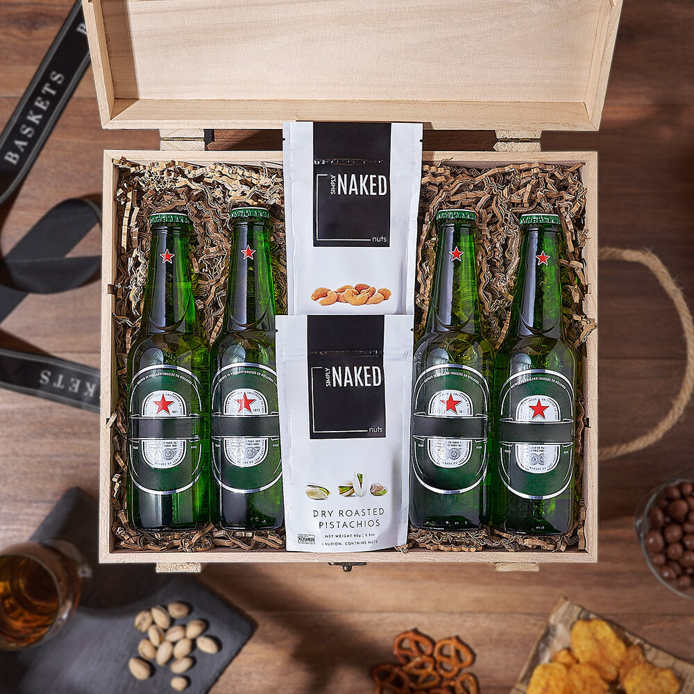 Superb Beer &amp; Nuts Gift Crate, beer gift, beer, nuts gift, nuts, Canada delivery