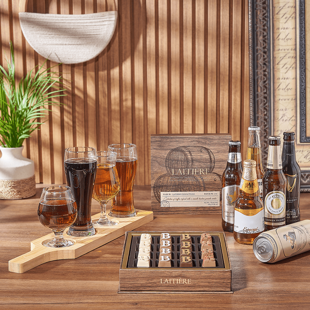Sweet Truffle &amp; Beer Flight, beer flight gift, beer flight, beer gift, beer, chocolate gift, chocolate, Canada delivery