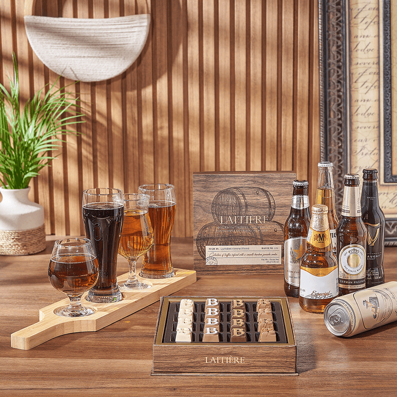 Sweet Truffle & Beer Flight, beer flight gift, beer flight, beer gift, beer, chocolate gift, chocolate, Canada delivery