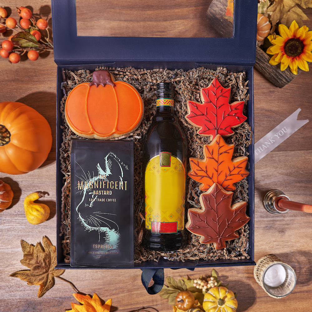 Thanksgiving Spirits &amp; Coffee Gift, coffee gift, coffee, liquor gift, liquor, thanksgiving gift, thanksgiving, cookie gift, cookie, Canada delivery