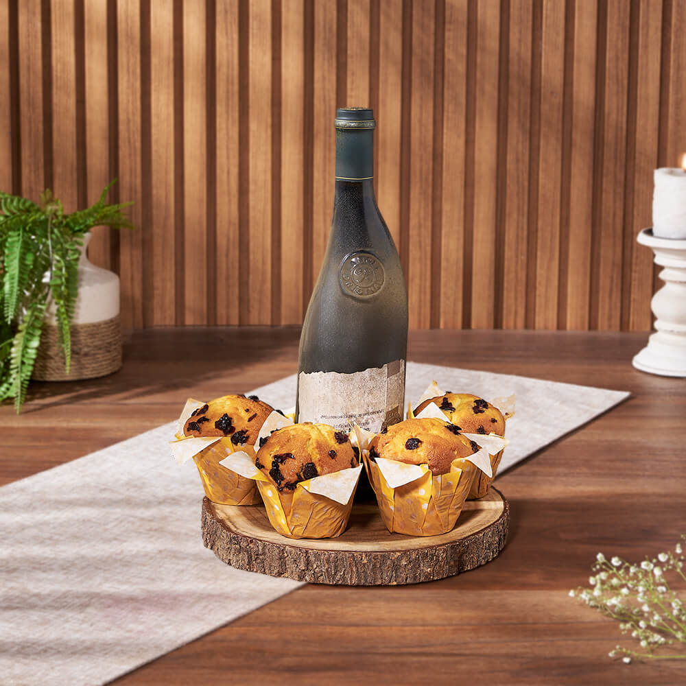 The Classic Muffin &amp; Wine Gift Set, wine gift, wine, muffin gift, muffin, Canada delivery