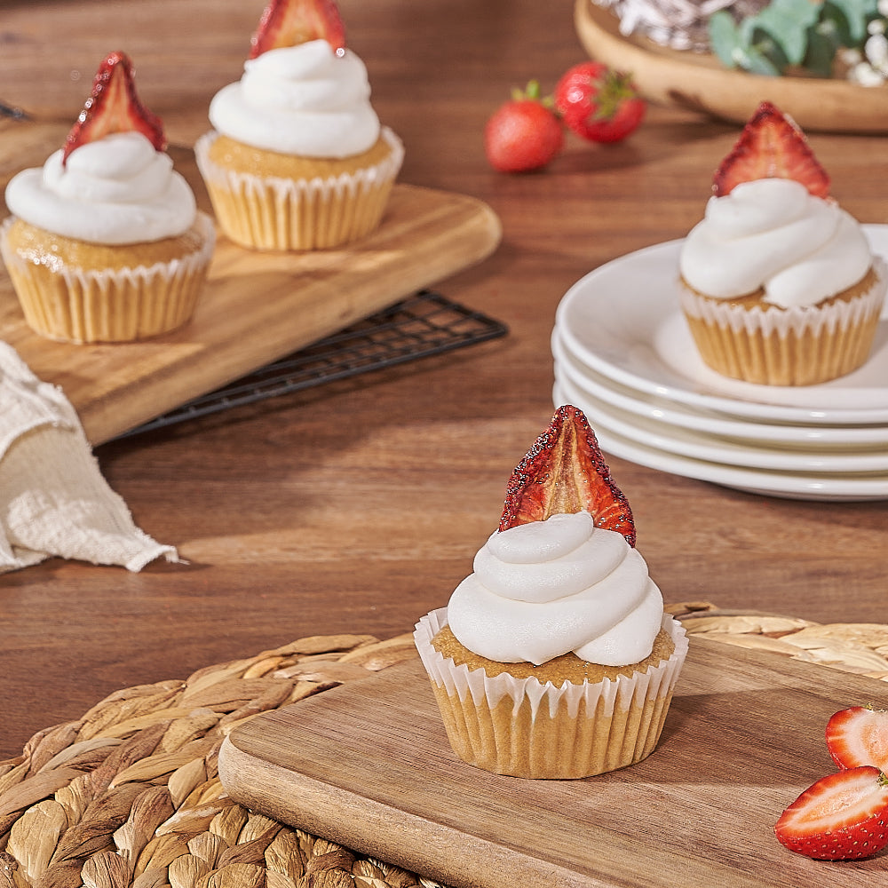 Four-Piece Vegan Vanilla Cupcake Collection – how the gift is presented