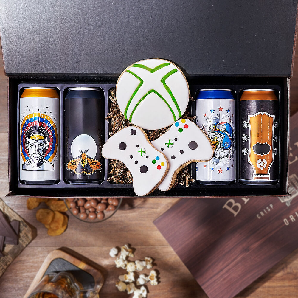 Video Game &amp; Craft Beer Box, beer gift, beer, gaming gift, gaming, cookie gift, cookie, Canada delivery