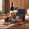 Warm Wishes Wine & Cheese Basket, wine gift, wine, cheese gift, cheese, charcuterie gift, charcuterie, Canada delivery