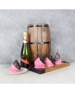CHOCOLATE PEARS WITH CHAMPAGNE GIFT SET