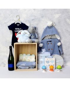 BABY BLUE CELEBRATION GIFT SET WITH CHAMPAGNE