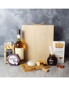 Congratulations Liquor & Cheese Platter Gift Set