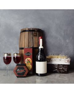 Cheese, Crackers & Wine Gift Basket